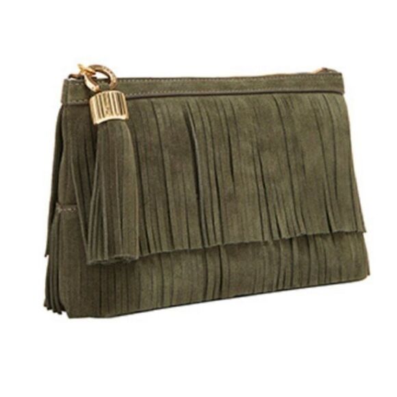 India Hicks Dougal Clutch - Army - NWT